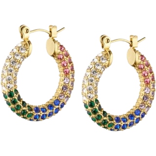 ANNEBRAUNER Big Sparkling Party Multicolor Earrings