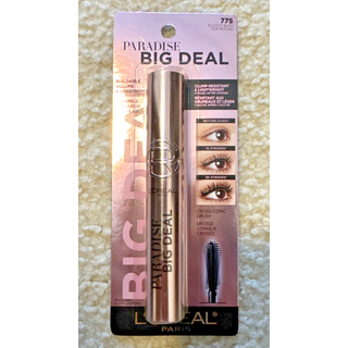 L'Oreal Paris Paradise Big Deal Mascara Volumizing and Lending Mascara Buildable Clump Resistant Washingable Blackest Black Mascara 0,33 fl oz