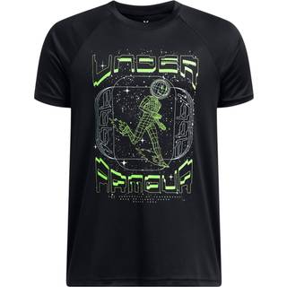 Under Armour Tech™ Game Day Boys' Short Sleeve Black / Cyber Green YXS (122 - 127 cm)