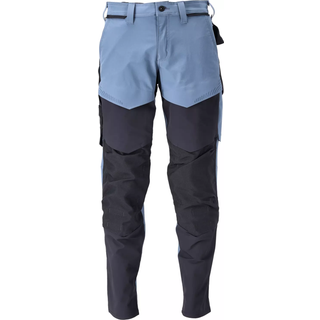 MASCOT CUSTOMIZED arbejdsbukser med knælommer, stenblå/mørk marine - 76C52