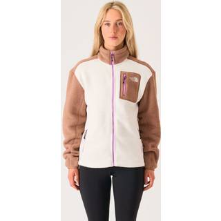 The North Face Women's Yumiori Full Zip White Dune/Latte/Vibrant Verbena, White Dune-Latte-Vibran, S