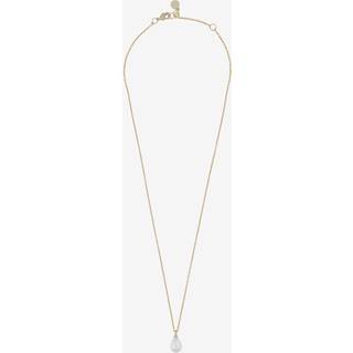 SNÖ Of Sweden Lucy Drop Pendant Necklace Gold White 45 cm