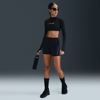 Nike One-cykelshorts med høj talje til kvinder (13 cm) - sort - XL (EU 48-50)