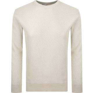 Calvin Klein Two Tone Honeycomb Jumper Cream