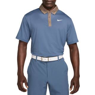Nike Dri-Fit Tour Contrast Mens Diffused Blue/Mink Brown/White M Polo trøje