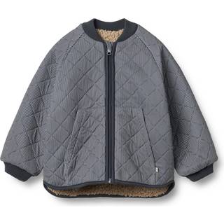 WHEAT Kid's Reversible Thermo Jacket Lake Fleecejakke Børn størrelse 92 farve grå