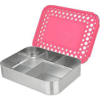 Lunchbots stora Cinco rostfritt stål lunchbehållare - fem sektionsdesign har en mängd olika livsmedel - metall bento box - diskmaskin säker - ros