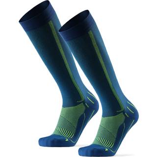 SPORTS COMPRESSION SOCKS - Blue/Yellow / 39-42 / 2-Pack