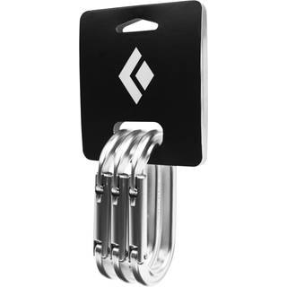 Black Diamond Oval Keylock Carabiner 3-Pack Polished, OneSize