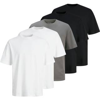 5-pak Ensfarvet Crewneck T-shirt