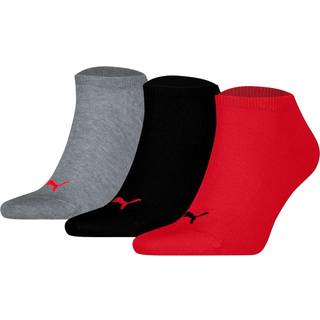 Puma 3-pak Sneaker Socks - Red/Grey - Str 35/38 * Kampagne *