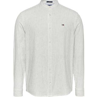 TJM LINEN MIX BND STP SHRT EXT
