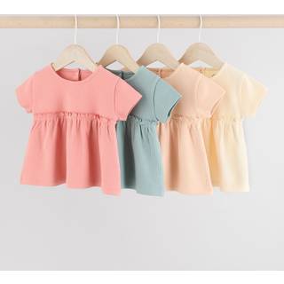 Next Blue/Pink/ White 4-pack Short Sleeve Baby Ribbed Top