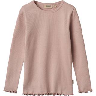 Ida Langærmet Rib T-shirt, Rose Powder, 98 cm