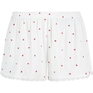 Hunkemöller Pyjamasshorts Pointelle hvid - XL