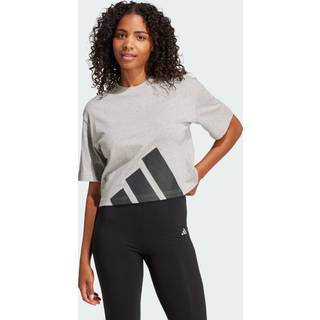 Essentials Big Logo Boyfriend T-shirt - Medium Grey Heather / Black - 2XL