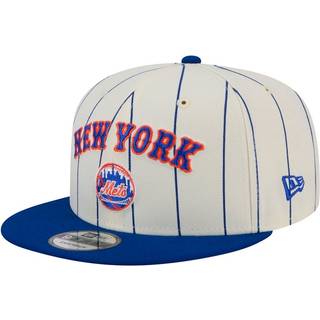 New York Mets Jersey Pinstripe Chrome White 9FIFTY Snapback Cap newera adult unisex White newera adult unisex White newera adult unisex White newera a - Osfm