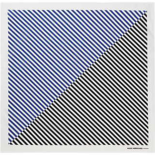 Soft Cotton Self Scarf - Bluing/Jet Black - Mads Nørgaard - Sort One Size