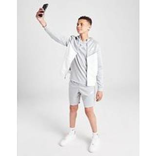 Nike Tape Poly Full Zip Hættetrøje Junior, White - 13-15Y
