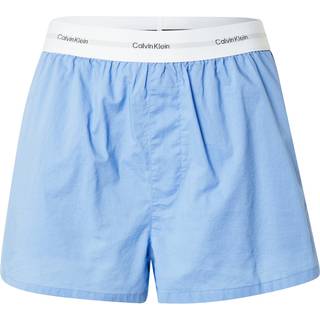 Cotton Poplin Pyjama Shorts - Blue - XS