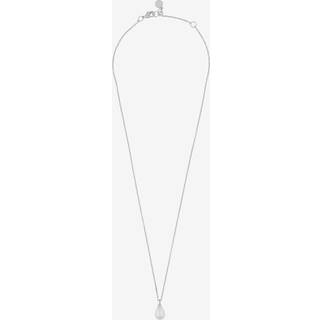 SNÖ Of Sweden Lucy Drop Pendant Necklace Silver White 45 cm