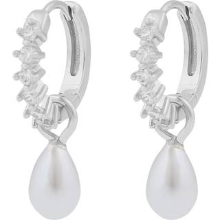 SNÖ Of Sweden Lucy Drop Ring Pendant Earrings Silver White Onesize