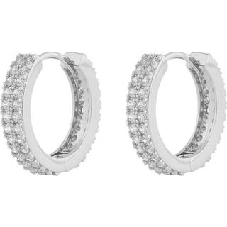 SNÖ of Sweden Seine Ring Earrings Silver Clear Onesize