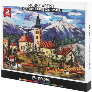 Mobee Vandopløselige Oliepasteller - 24+2-Pak