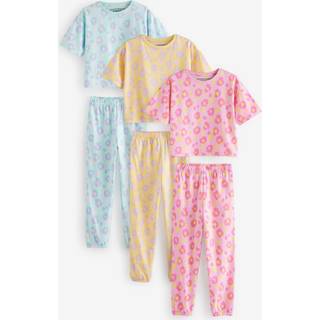 Next Yellow/Blue Animal Print Joggers Pyjamas 3 Pack (3-16yrs)