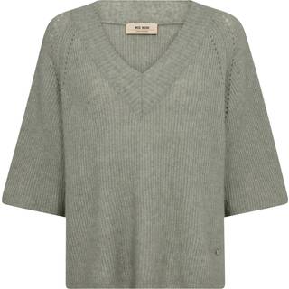 Mos Mosh Mmtaci 3/4 V-Neck Knit Strik 168770 Shadow (M)
