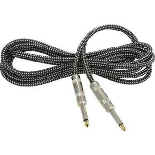 Stofbeklædt Jack kabel - Sort - 3 m