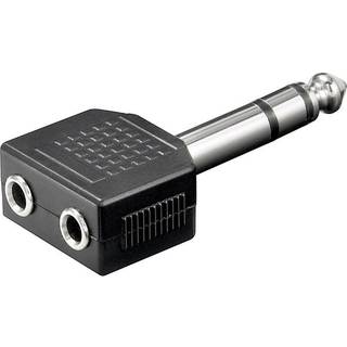 2x mini jack 3,5mm til 1x jack 6,35mm