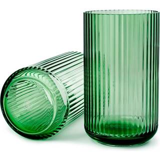 Lyngbyvasen 25 cm., glas - copenhagen green