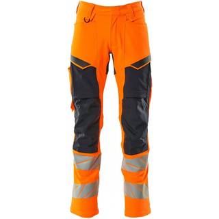 MASCOT ACCELERATE SAFE arbejdsbukser med knælommer, hi-vis orange/mørk marine - 76C58
