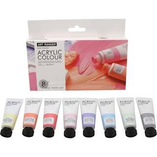Akrylmaling Sæt 8stk Pastel farver 22ml
