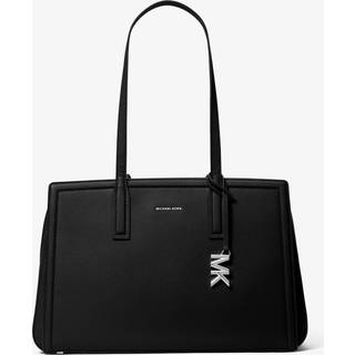 MK Laila Medium Pebbled Leather Tote Bag - Black - Michael Kors - ONE SIZE