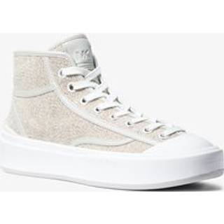 MK Jude Cotton Blend High-Top Trainers - Silver - Michael Kors - EU 40.5