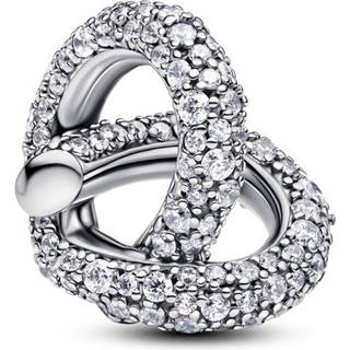 Pandora 793771C01 Charm Silber Pavé Unendlichkeitsknoten Herz