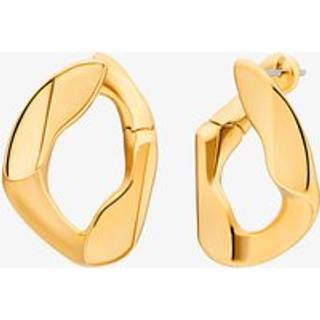 MK Precious Metal-Plated Brass Curb Link Hoop Earrings - Gold - Michael Kors - ONE SIZE