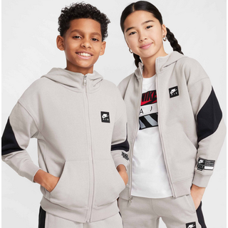Nike Nike College Grey Air Fleece Full-Zip 100% Cotton Hoodie