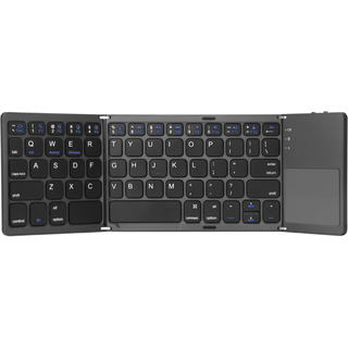 XtremeMac Bluetooth Travel Keyboard Foldable with Touchpad - Tastatur - Amerikansk engelsk - Sort