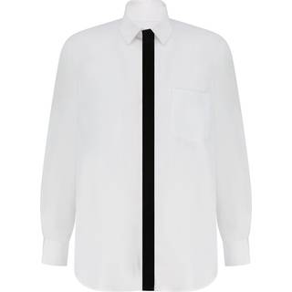 Velvet Patch White Shirt, XXS