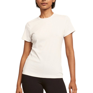 Boody Women's Ribbed Crew Neck T-shirt Hvid | Str. Xl
