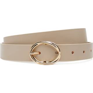 Chic Oval Buckle Leather Belt