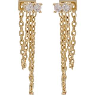 Snö Of Sweden Trinnie Small Wide Chain Earring Gold/Clear