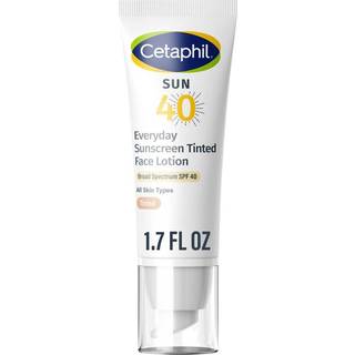 Cetaphil Everyday Sunscreen Tonet Lotion til ansigt 1,7 fl oz 100% mineral solcreme: titandioxid & zinkoxid SPF 40 til følsom hud
