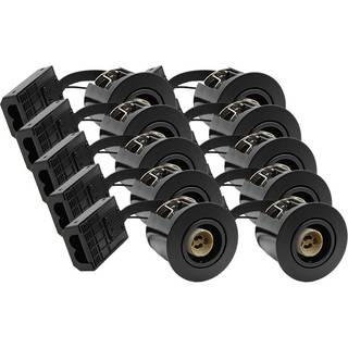 10 stk. LEDlife indbygningsspot Inno88 Udendørs - GU10, Sort, IP44, godkendt i isolering