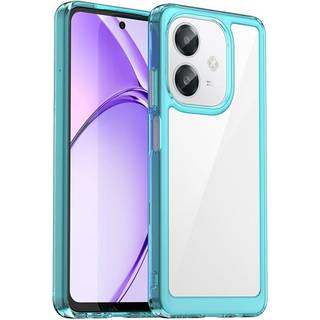 Oppo A60 / A40m / A40 - EIDERWOOD Hybrid Plastik Cover - Gennemsigtig / Turkis