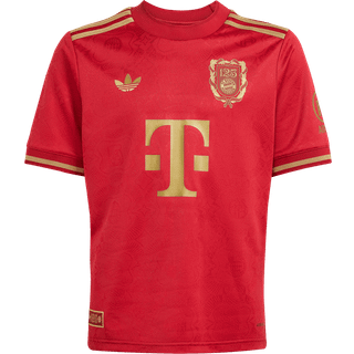 FC Bayern Anniversary Kids trøje - Active Maroon / Dark Football Gold - 164