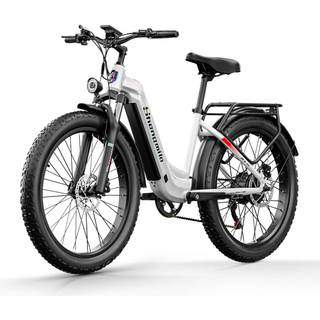 Shengmilo MX06 El-cykler 1000W Motor 17,5AH Batteri E-BIKE 26 Tommer MTB 42KM/H SHIMANO 7 Speed City Elcykel 90KM Endurance - Hvid Vit